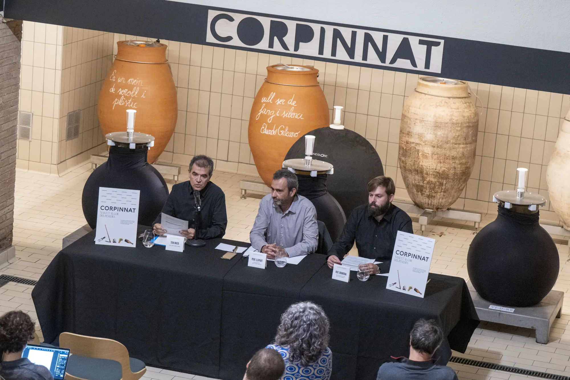 Ponentes en la rueda de prensa de la vendimia 2026 de Corpinnat