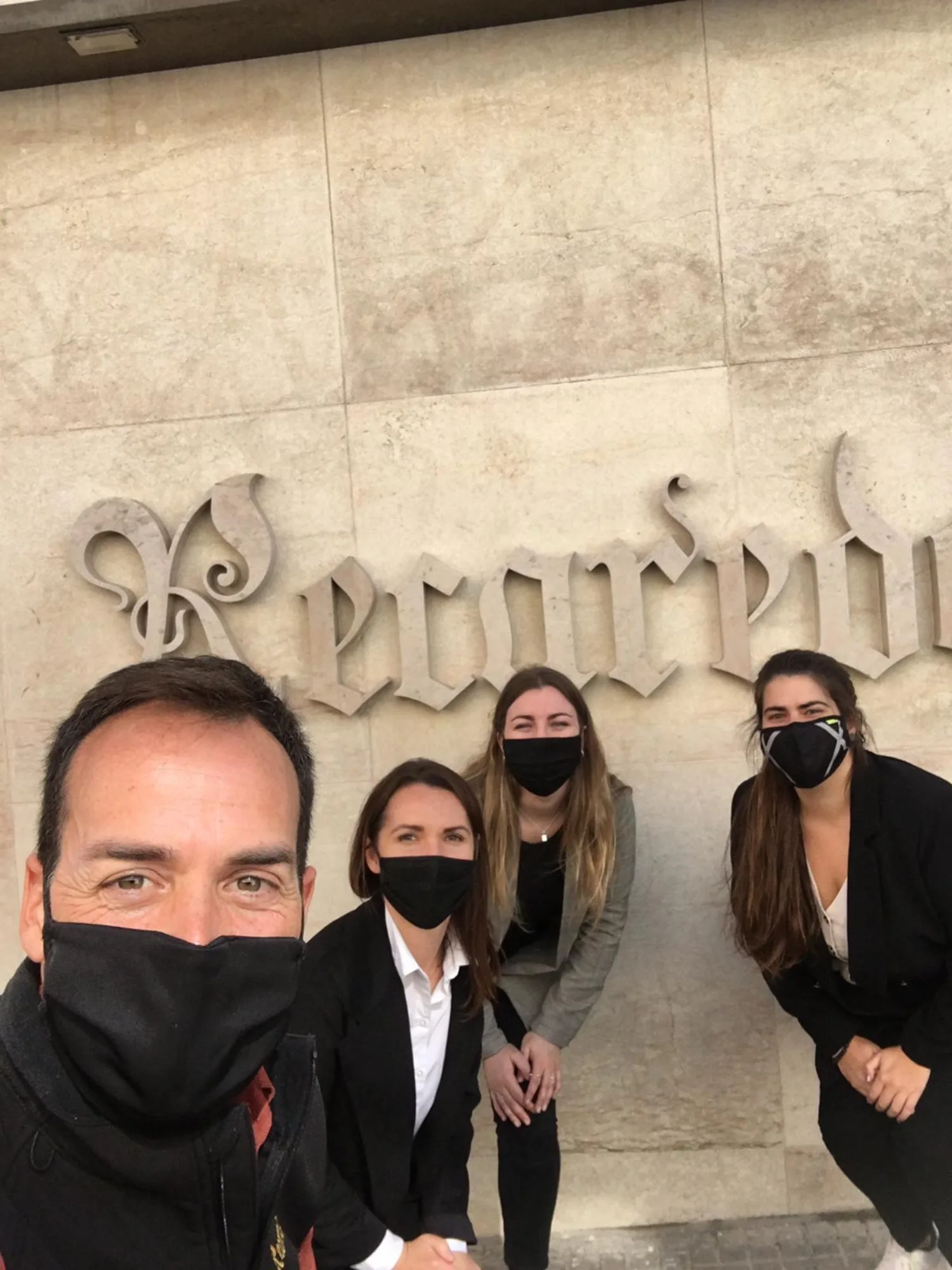 Selfie del equipo de Recaredo en la jornada de puertas abiertas