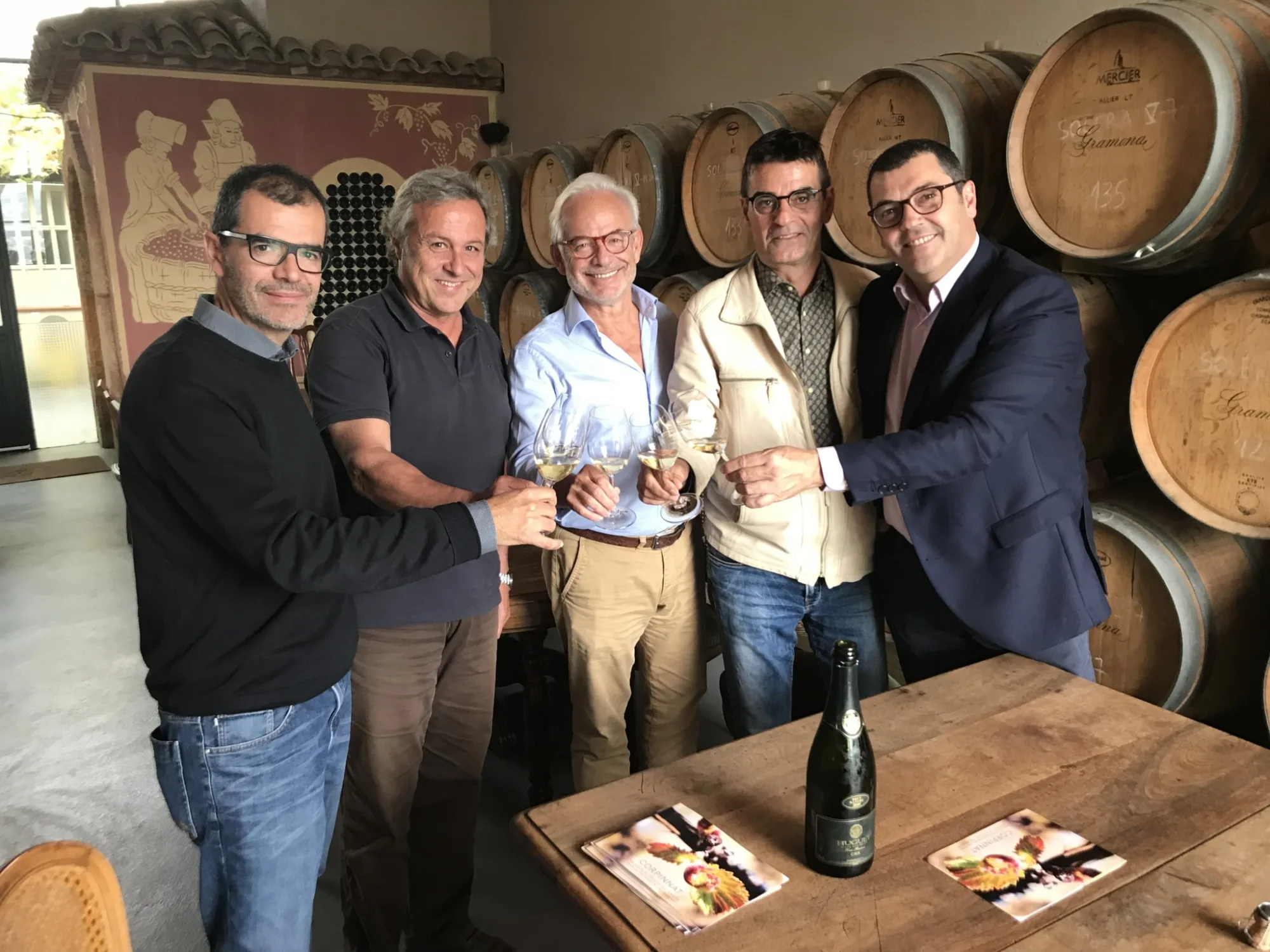 Brindis por la entrada de Huguet de Can Feixes en Corpinnat