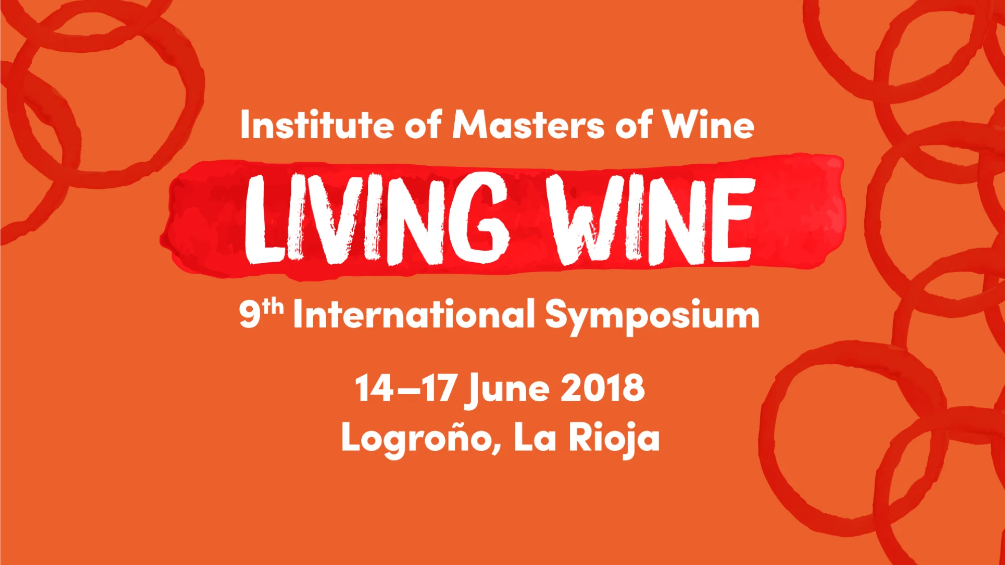 Cartel del 9º Simposio del Institute of Masters of Wine en Logroño
