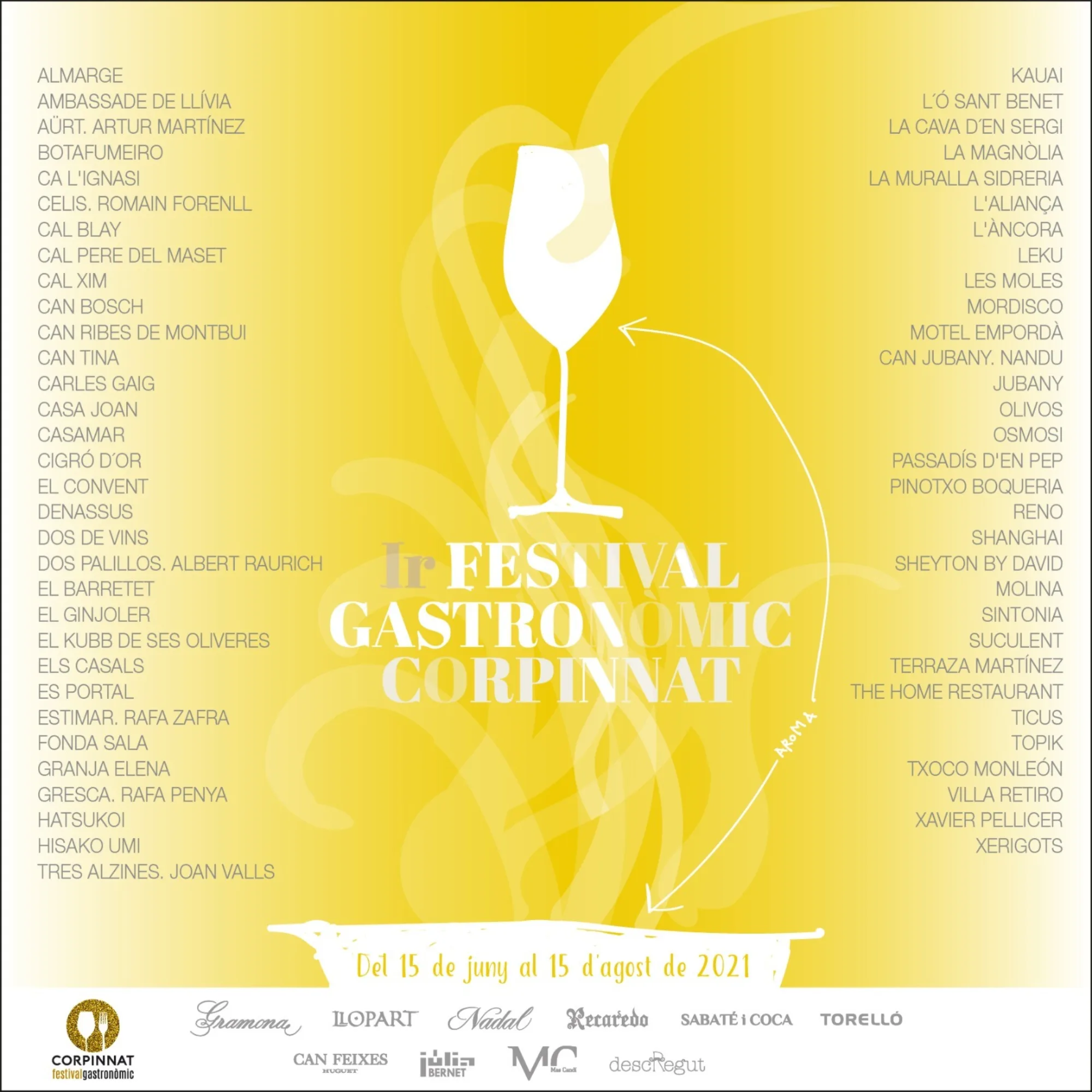 Cartel del primer Festival Gastronómico Corpinnat, verano 2021