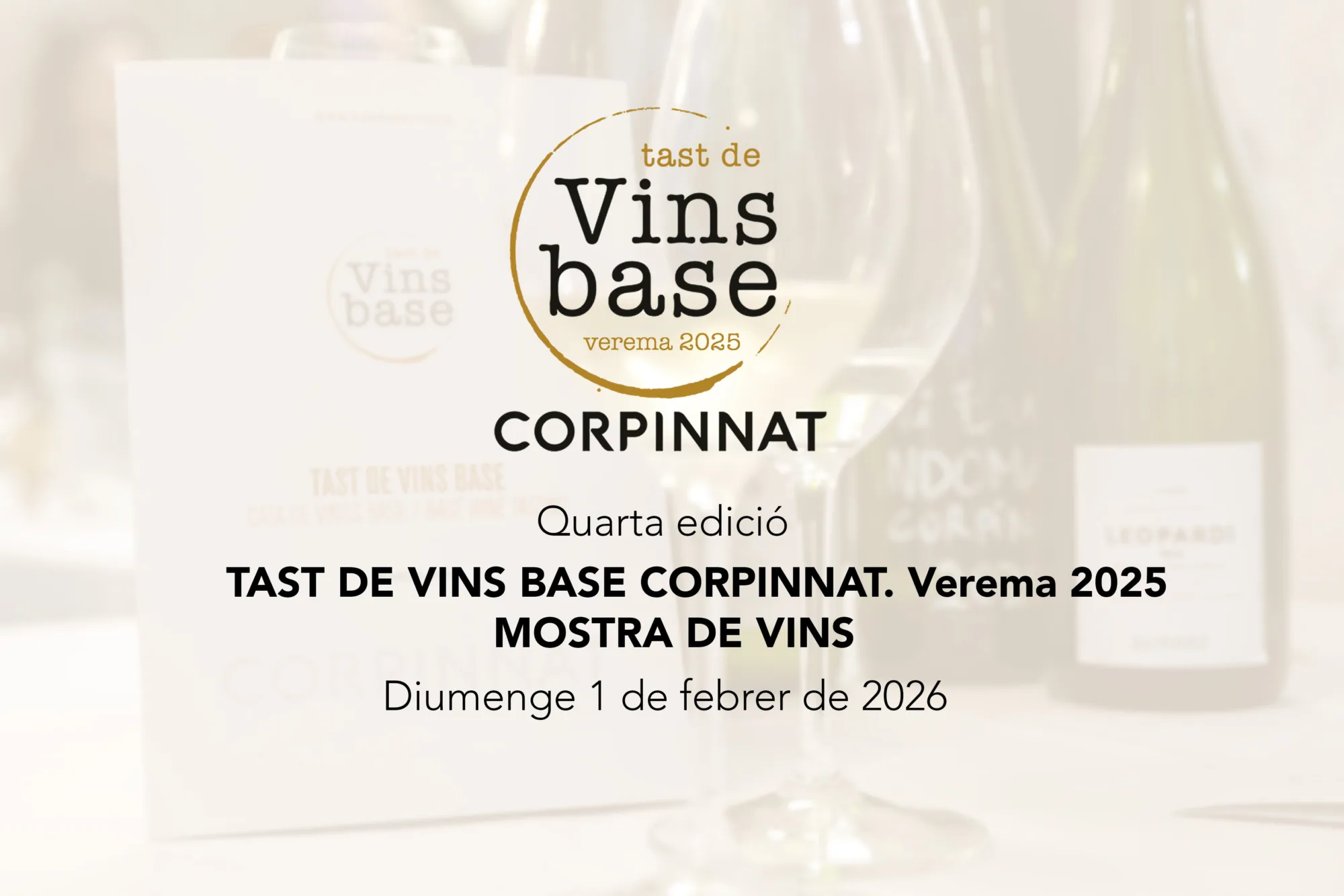 Poster for the 4th Corpinnat Base Wine Tasting