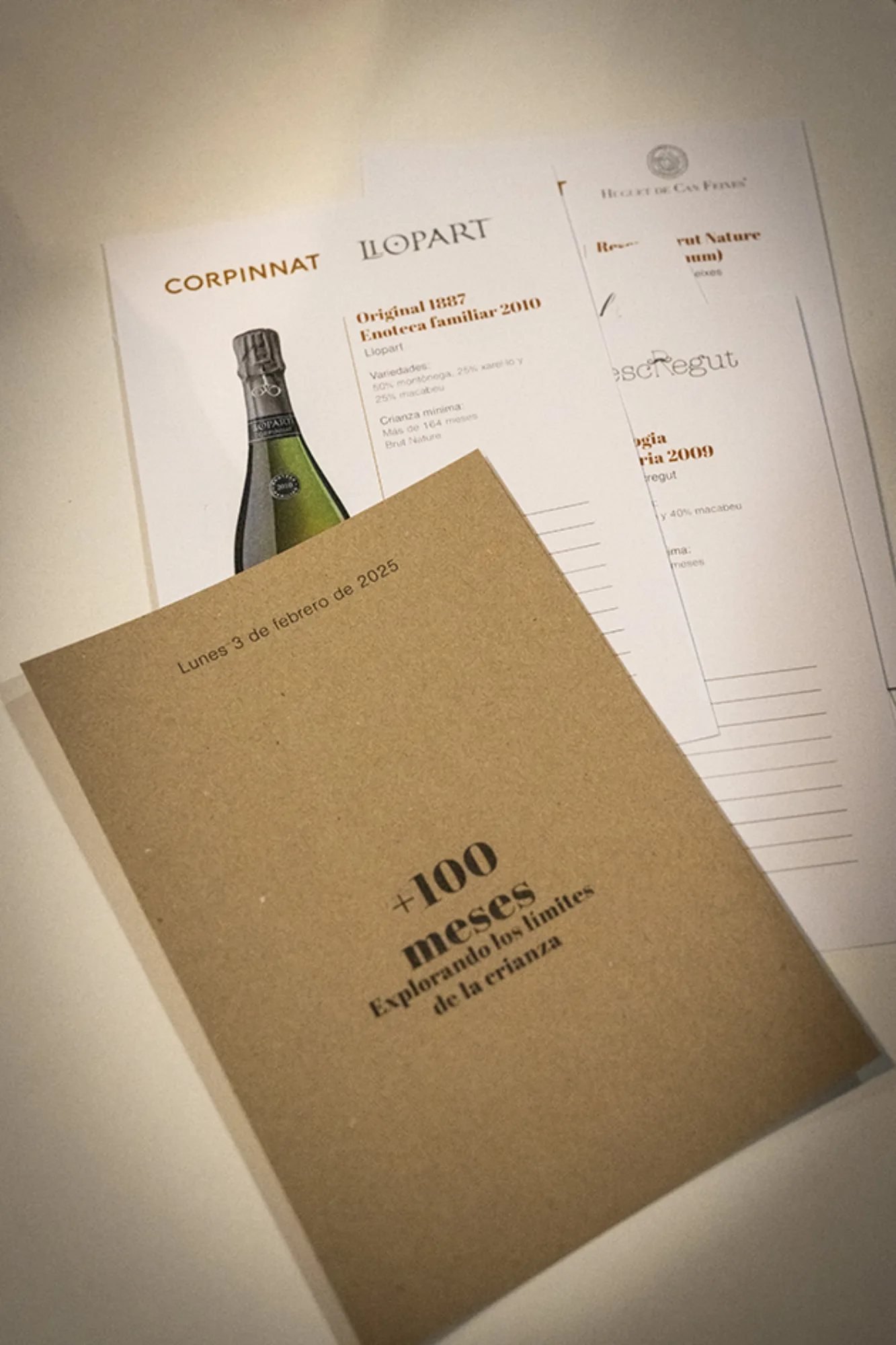 Ficha de la cata Corpinnat +100 meses: explorando los límites de la crianza