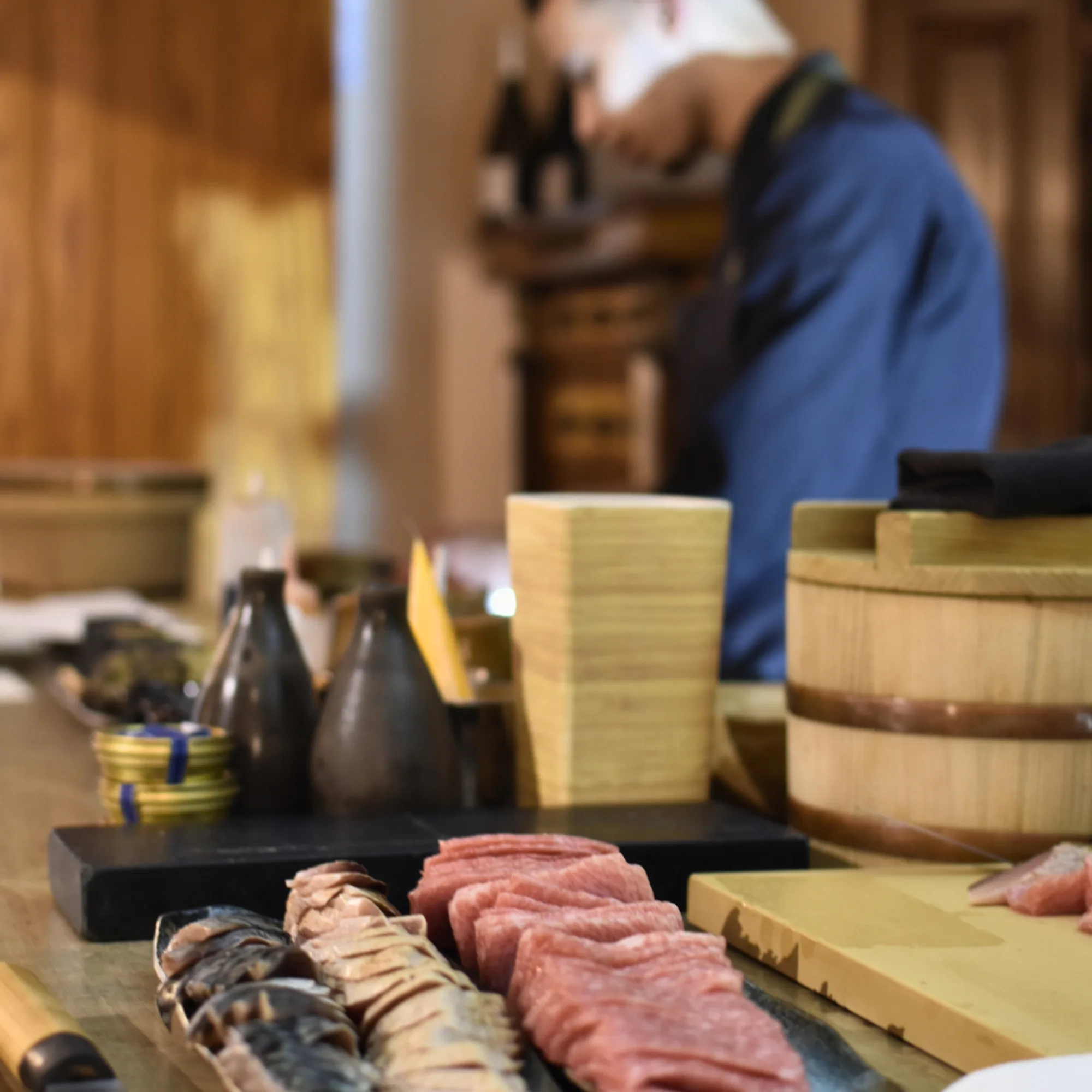 Preparación de sushi en una cena del Festival Gastronómico