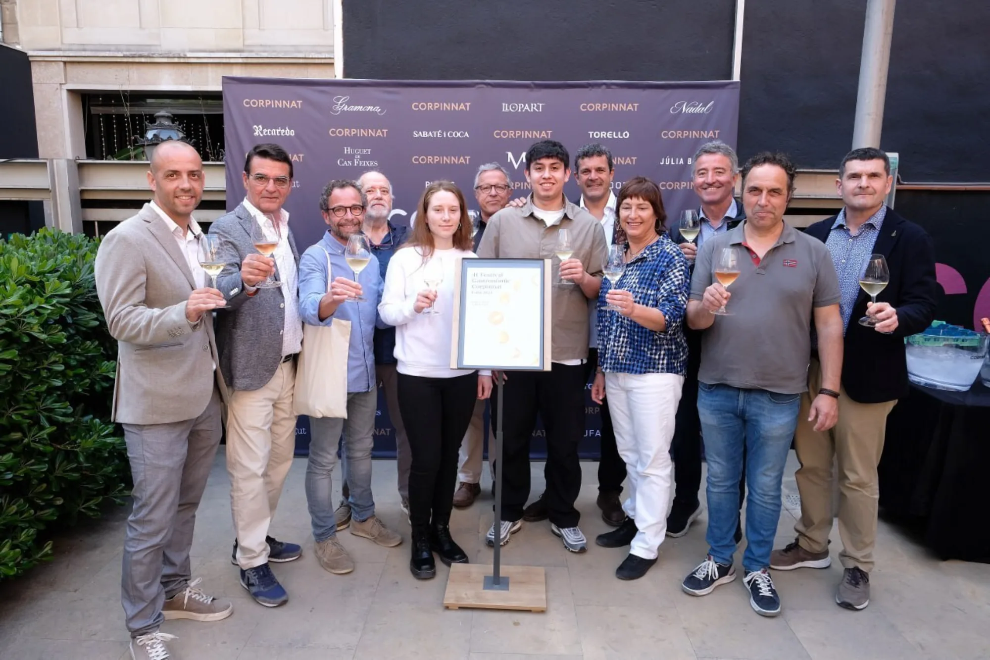 Wineries and chefs at the launch of the 4th Corpinnat Gastronomic Festival
