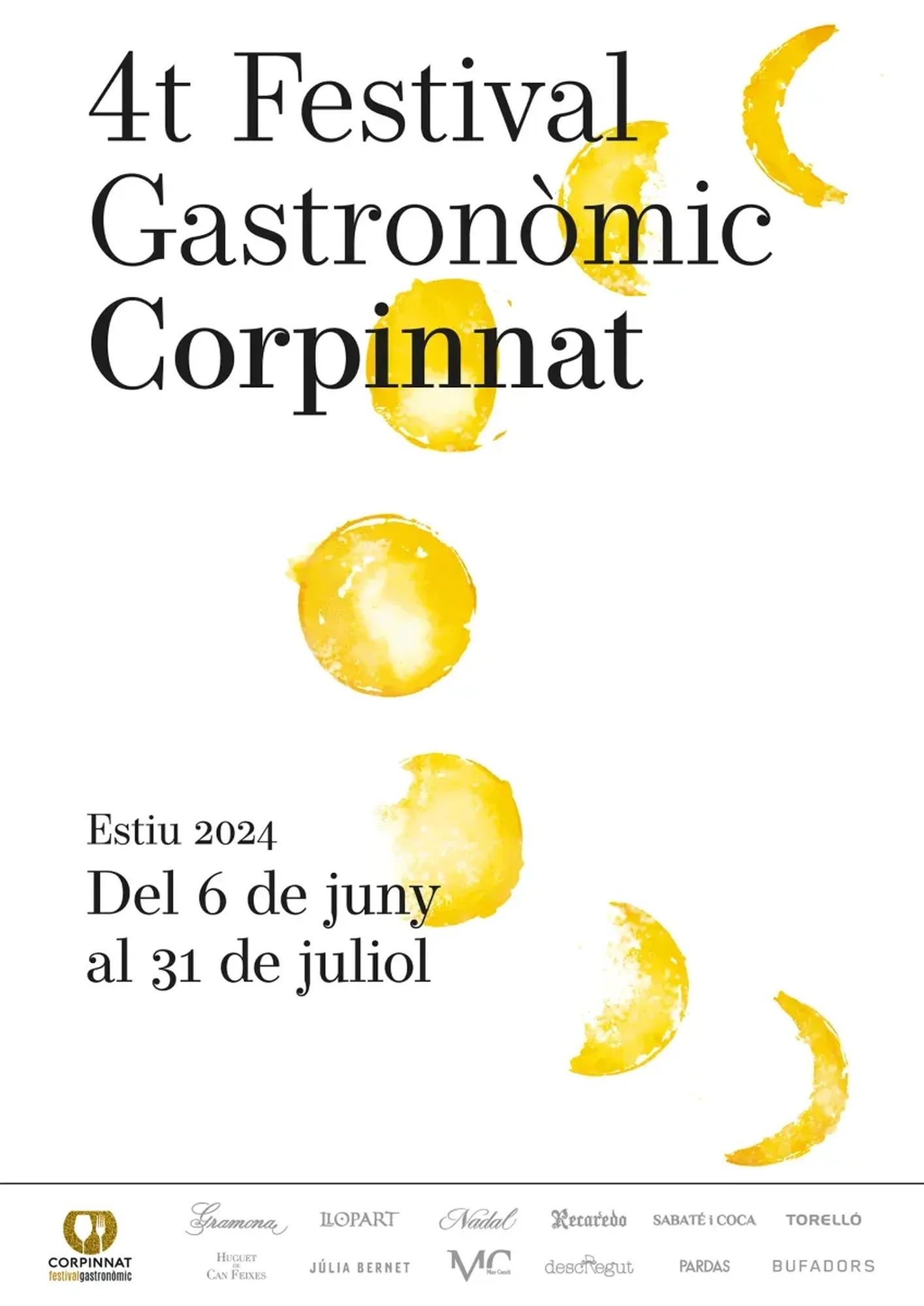 Cartel del cuarto Festival Gastronómico Corpinnat, verano 2024