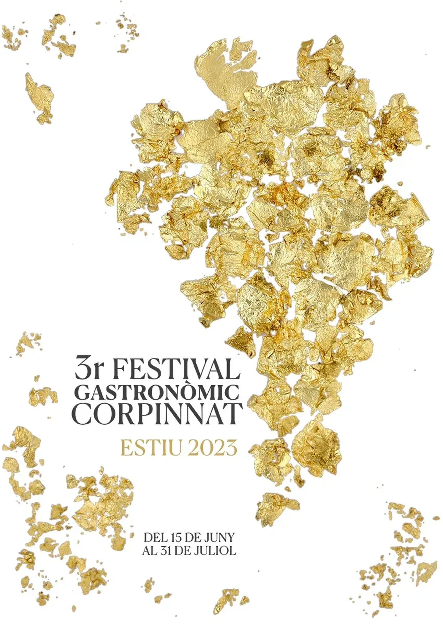 Cartel del tercer Festival Gastronómico Corpinnat, verano 2023