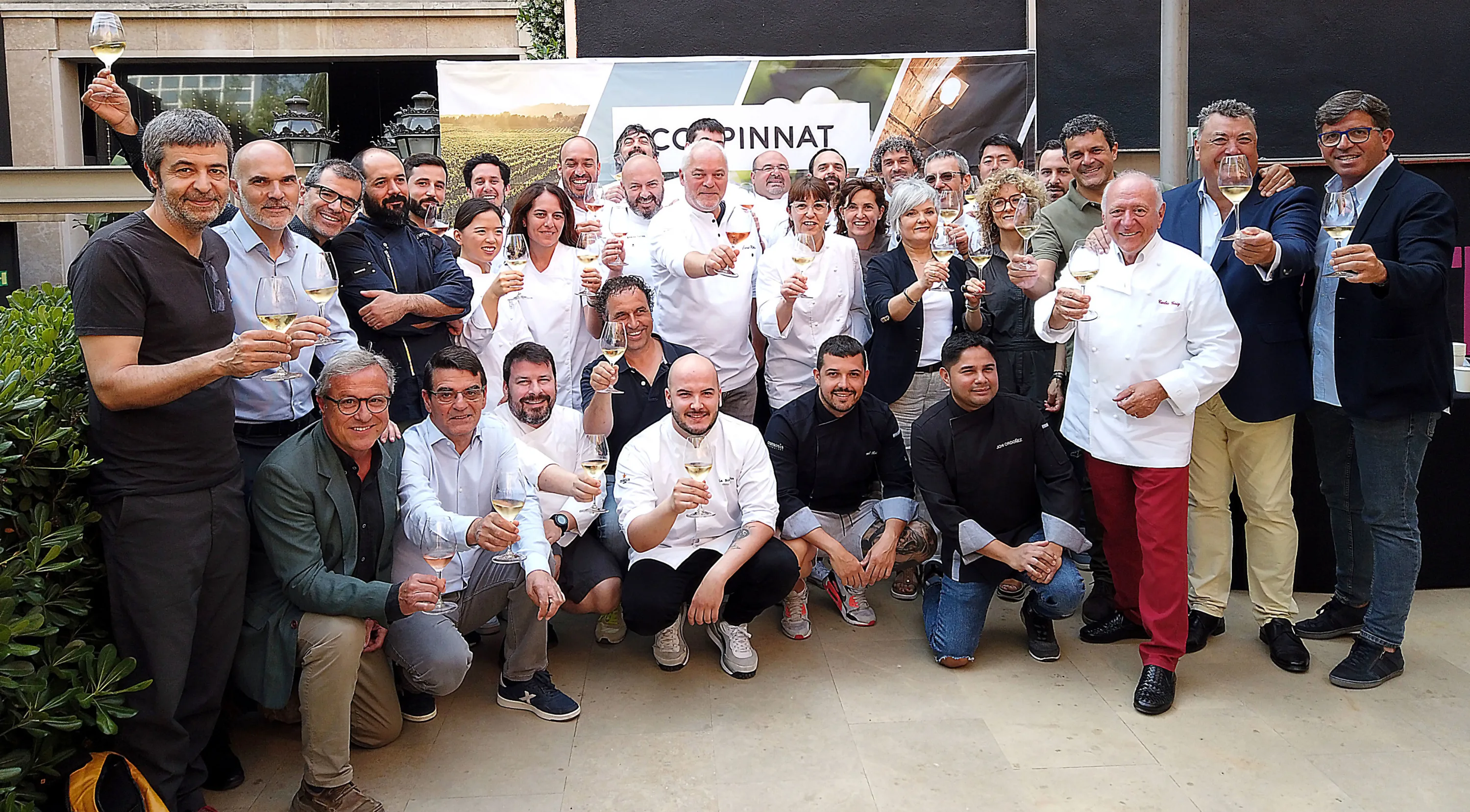 Chefs y bodegas en la presentación del II Festival Gastronómico Corpinnat en el Palau Robert