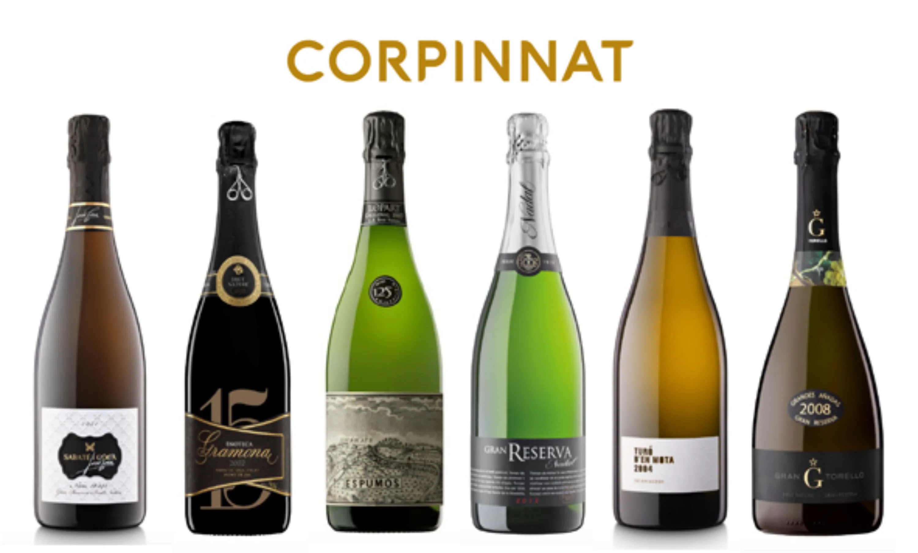 Seis botellas de espumosos Corpinnat