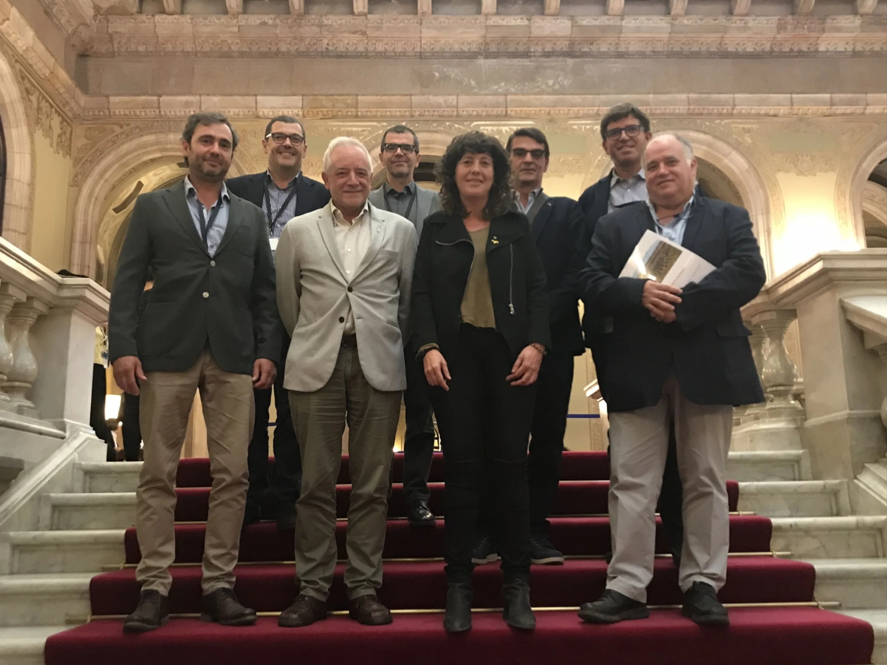 Catalonia's Agriculture minister with Corpinnat representatives at the Palau de la Generalitat