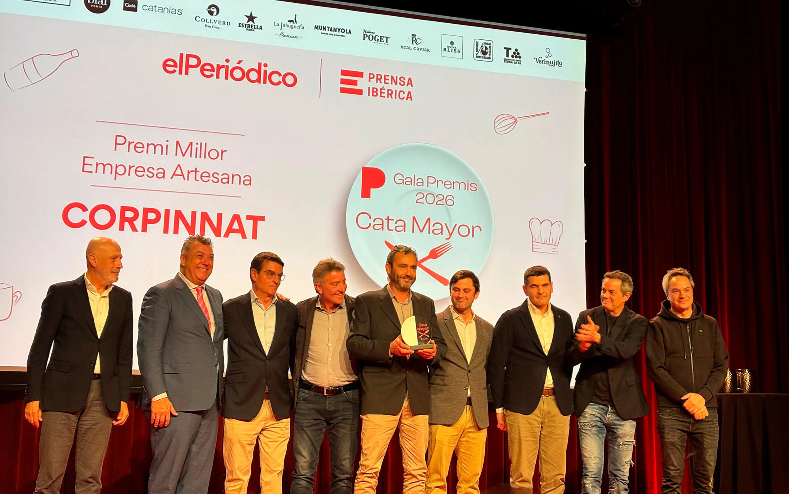Corpinnat receiving the Best Artisan Business award at Cata Mayor 2026