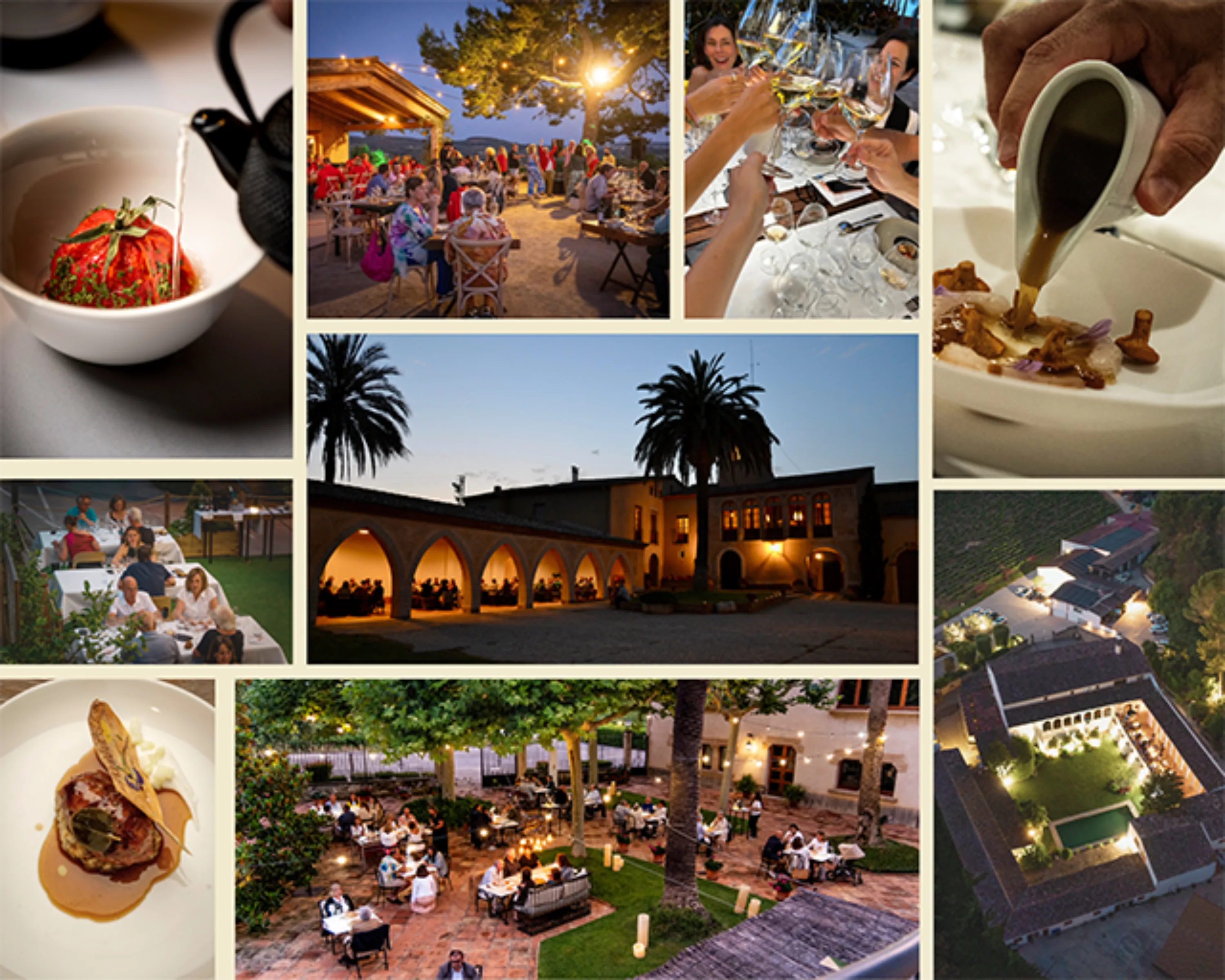 Collage de platos y espacios del 5º Festival Gastronómico Corpinnat